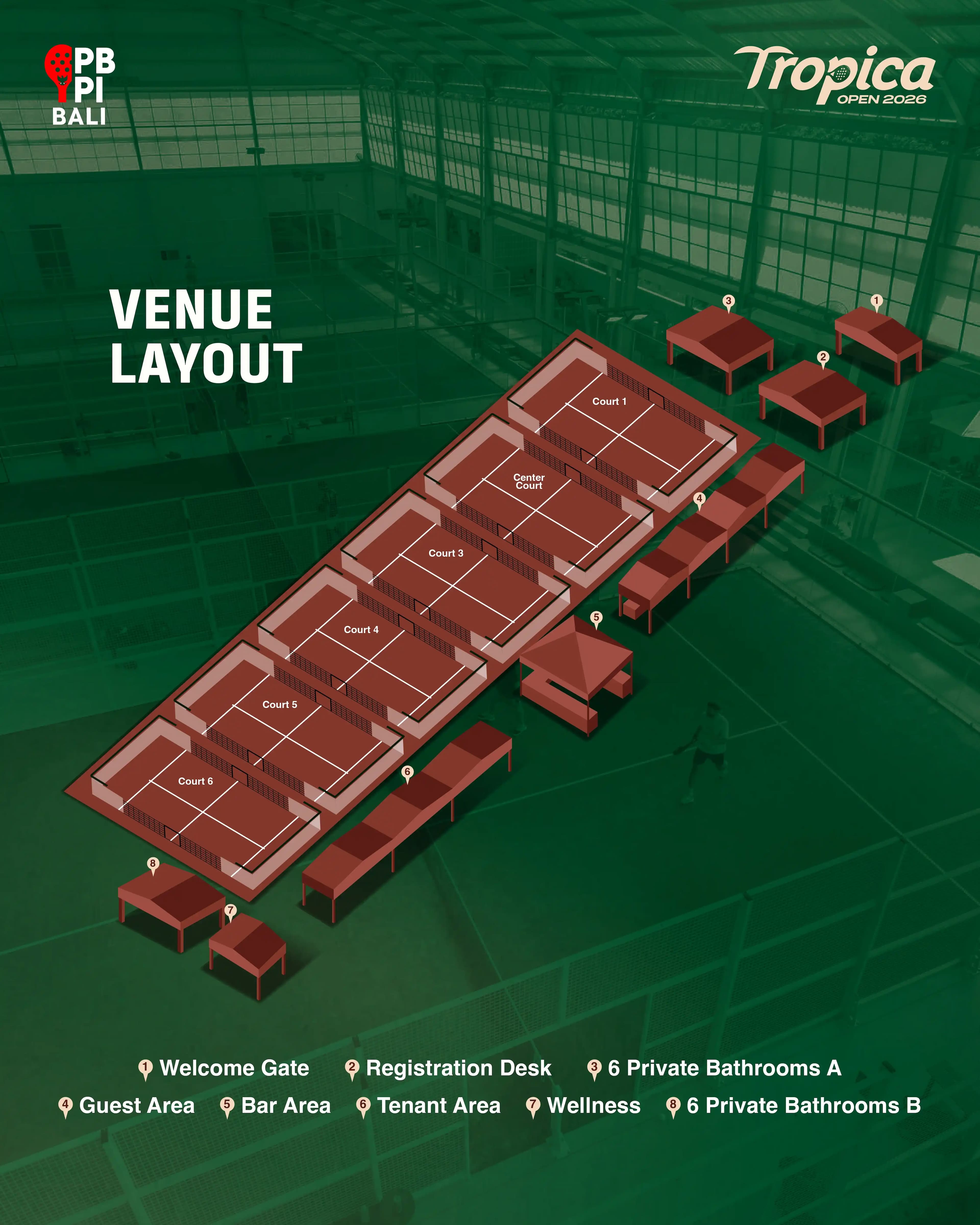 Tropica Padel Club Venue Layout